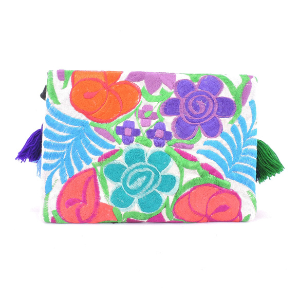 Handmade Boho Crossbody Purse Tassel Embroidered - Picture 2 of 3